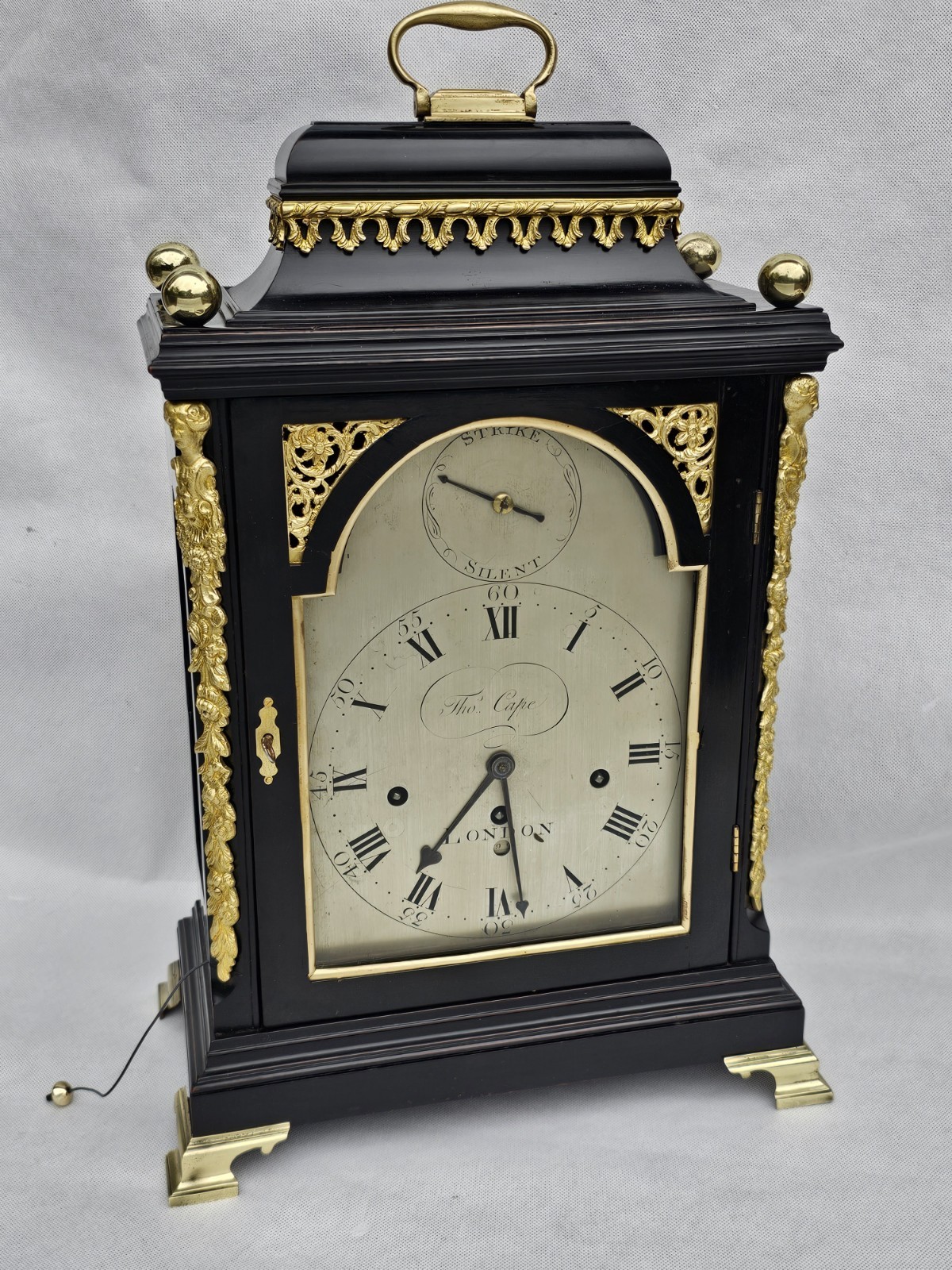 Tho Cape London Verge Triple Fusee 8 Bells Bracket Clock Restored Tho Cape London Verge Triple Fusee 8 Bells Bracket Clock Restored