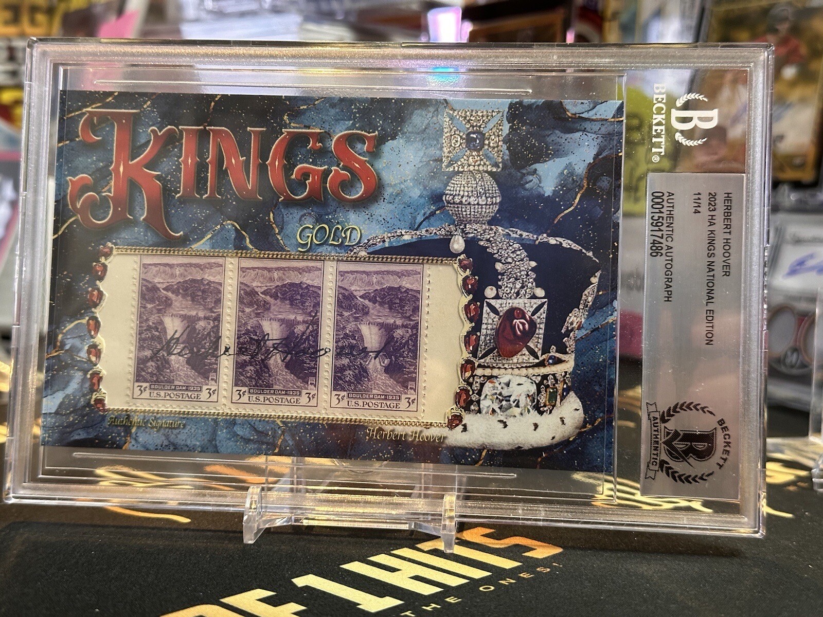 2023 HA Kings National Edition President Herbert Hoover Cut Auto /14 Dam Stamps 2023 HA Kings National Edition President Herbert Hoover Cut Auto /14 Dam Stamps