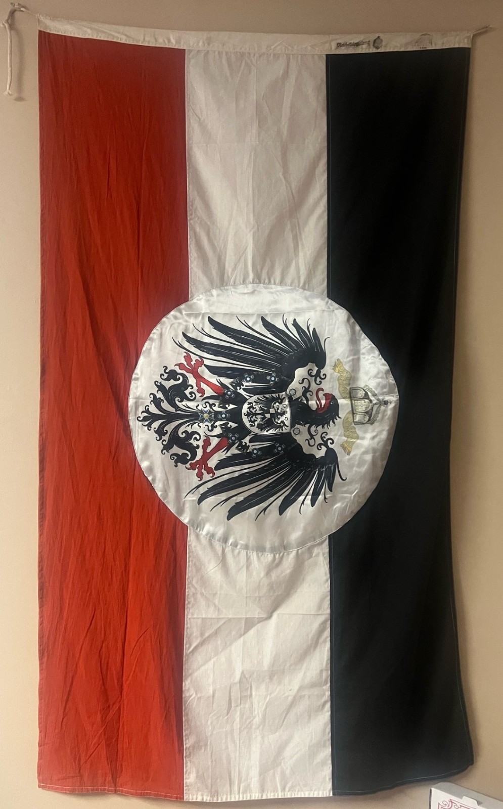 GERMAN IMPERIAL EMPIRE FLAG 1913 - OFFICIAL STAMPED - PRIVATE COLLECTION RARE GERMAN IMPERIAL EMPIRE FLAG 1913 - OFFICIAL STAMPED - PRIVATE COLLECTION RARE