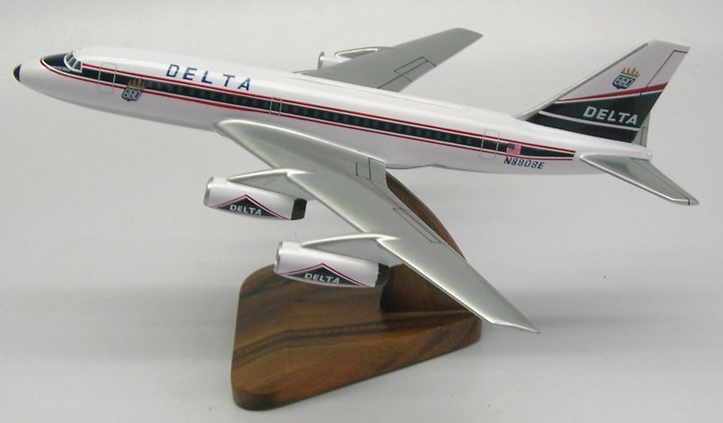 Convair CV-880 Delta Air Airplane Wood Model Replica Large Convair CV-880 Delta Air Airplane Wood Model Replica Large