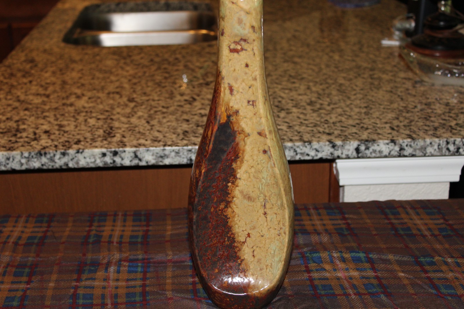 Primavera Brown Beige Vintage Vase 14.5 Primavera Brown Beige Vintage Vase 14.5