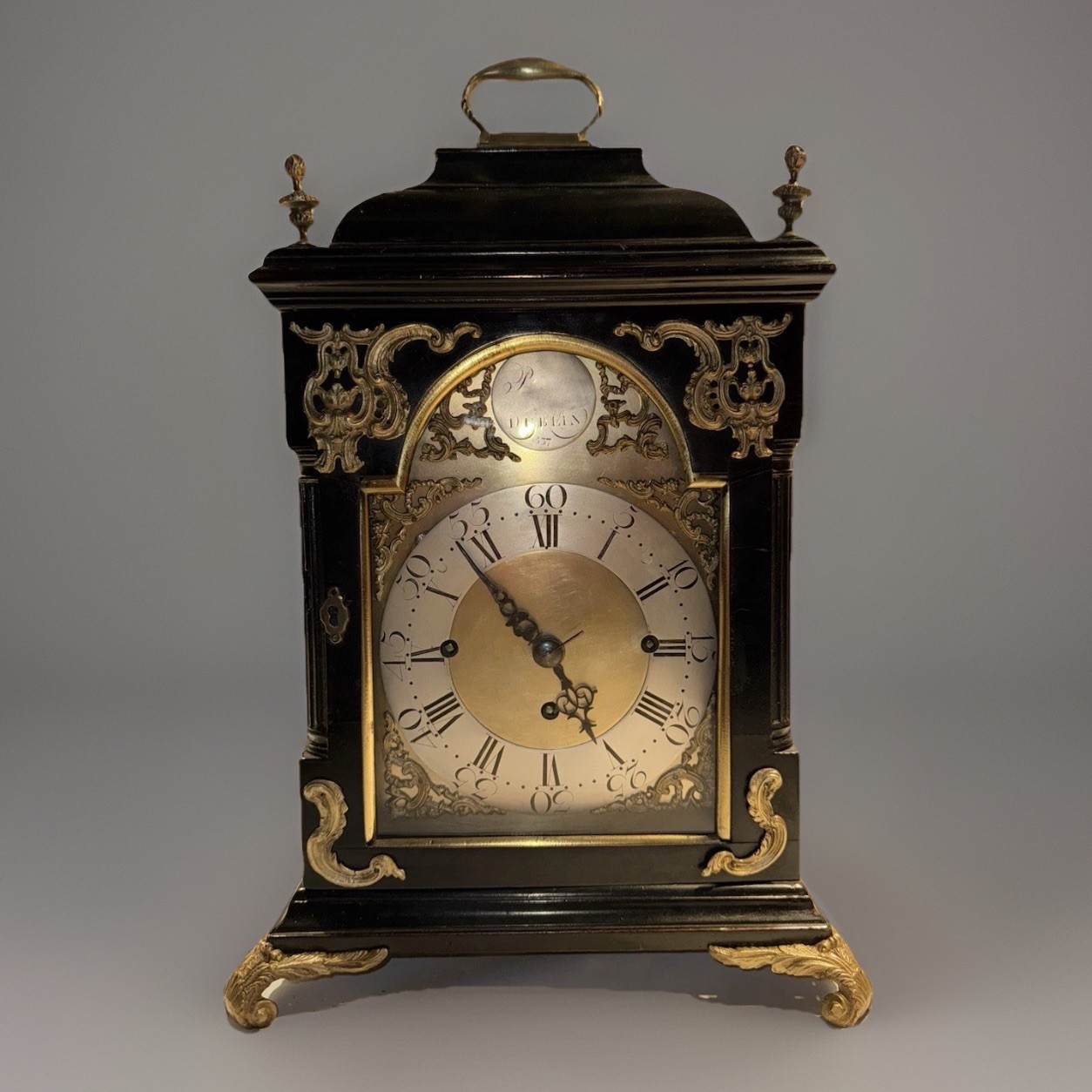 Rare Antique 18th Century English/Irish Triple Fusee Musical Bracket Clock Rare Antique 18th Century English/Irish Triple Fusee Musical Bracket Clock