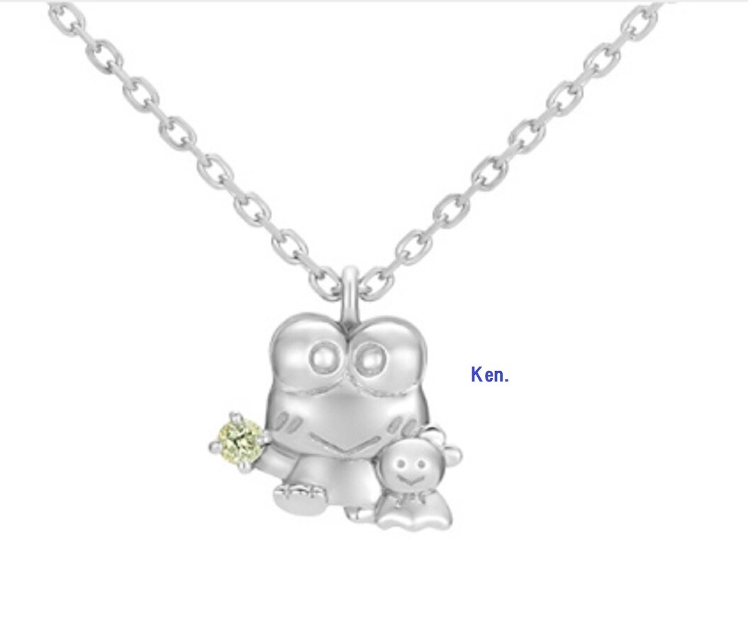 U-TREASURE Kerokerokeroppi Sanrio Necklace platinum Japan Gift New Pendant F/S