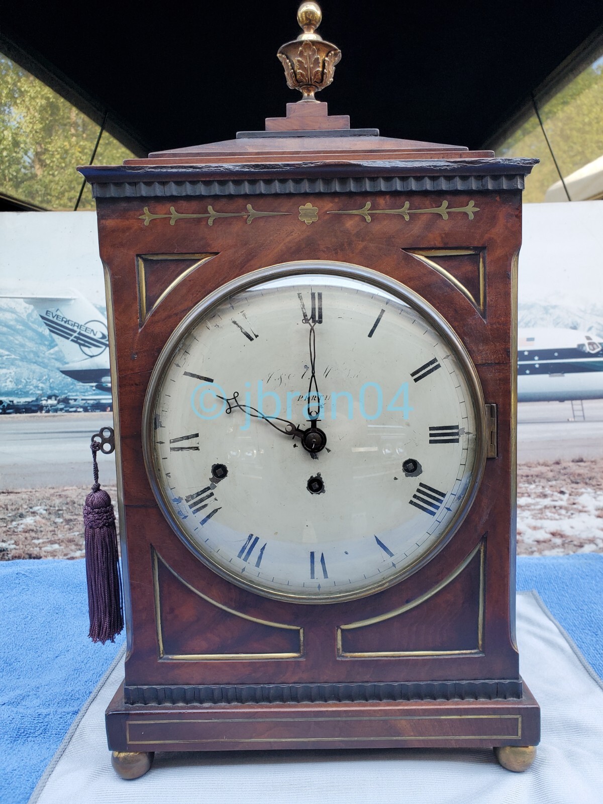 Triple Fusee c1820s Rare Antique Regency English Bracket Clock Mahogany 9 bells Triple Fusee c1820s Rare Antique Regency English Bracket Clock Mahogany 9 bells
