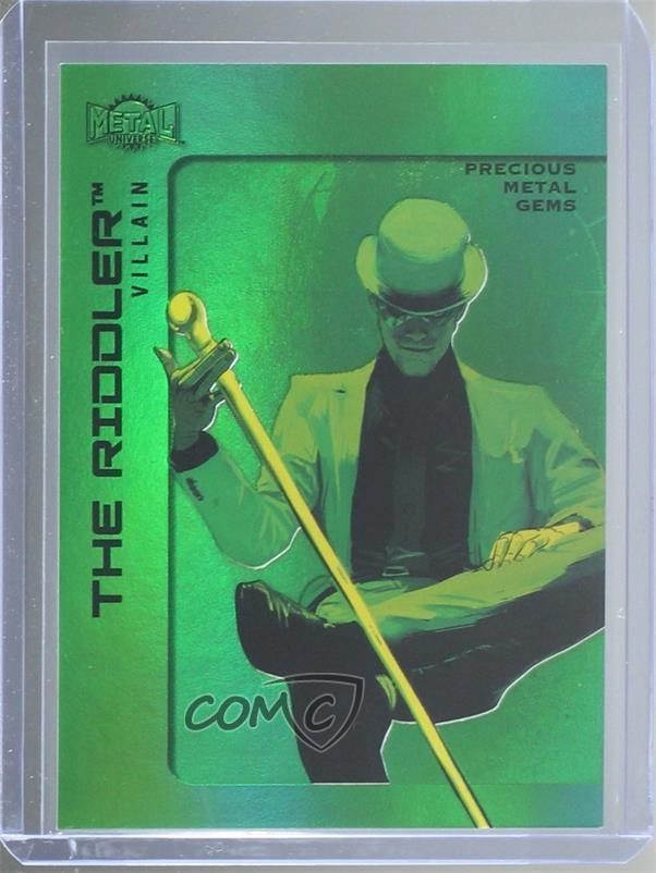 2025 Skybox Metal Universe Batman High Series PMG Green /10 The Riddler 0i47