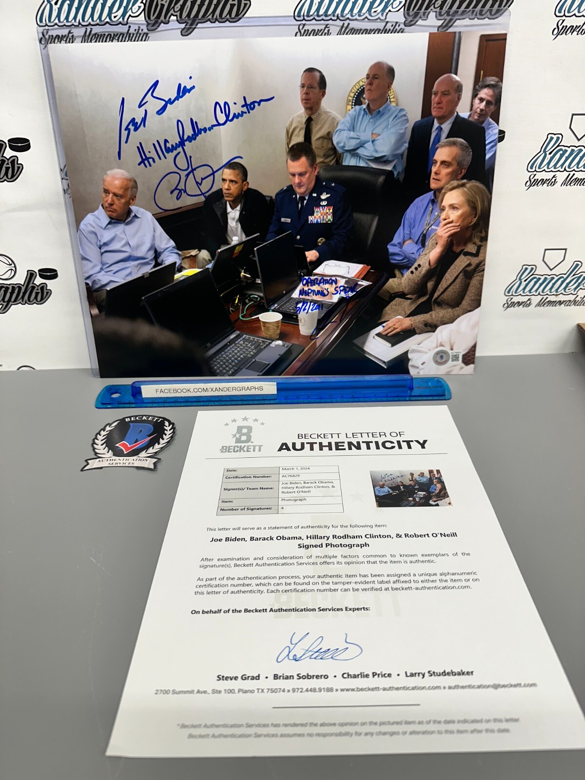 BARACK OBAMA HILLARY CLINTON JOE BIDEN O'NEILL SIGNED 11X14 PHOTO BECKETT BAS BARACK OBAMA HILLARY CLINTON JOE BIDEN O'NEILL SIGNED 11X14 PHOTO BECKETT BAS