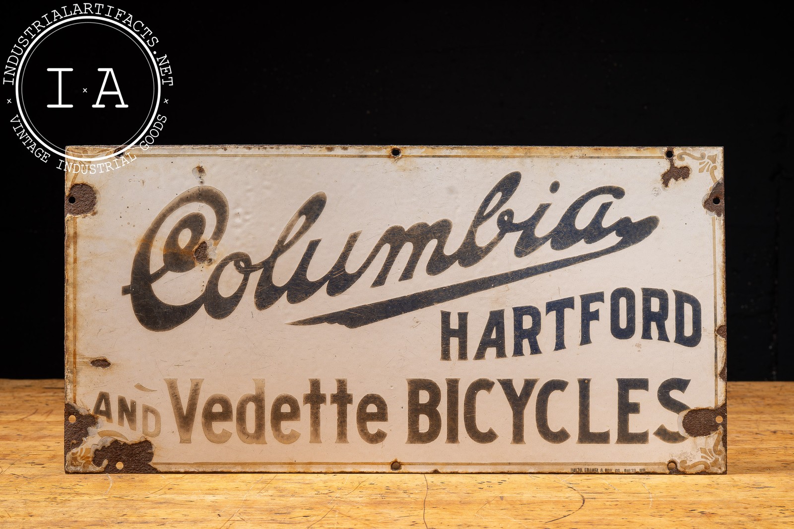 Early 20th Century “Columbia” Bicycles SSP Storefront Sign Early 20th Century “Columbia” Bicycles SSP Storefront Sign
