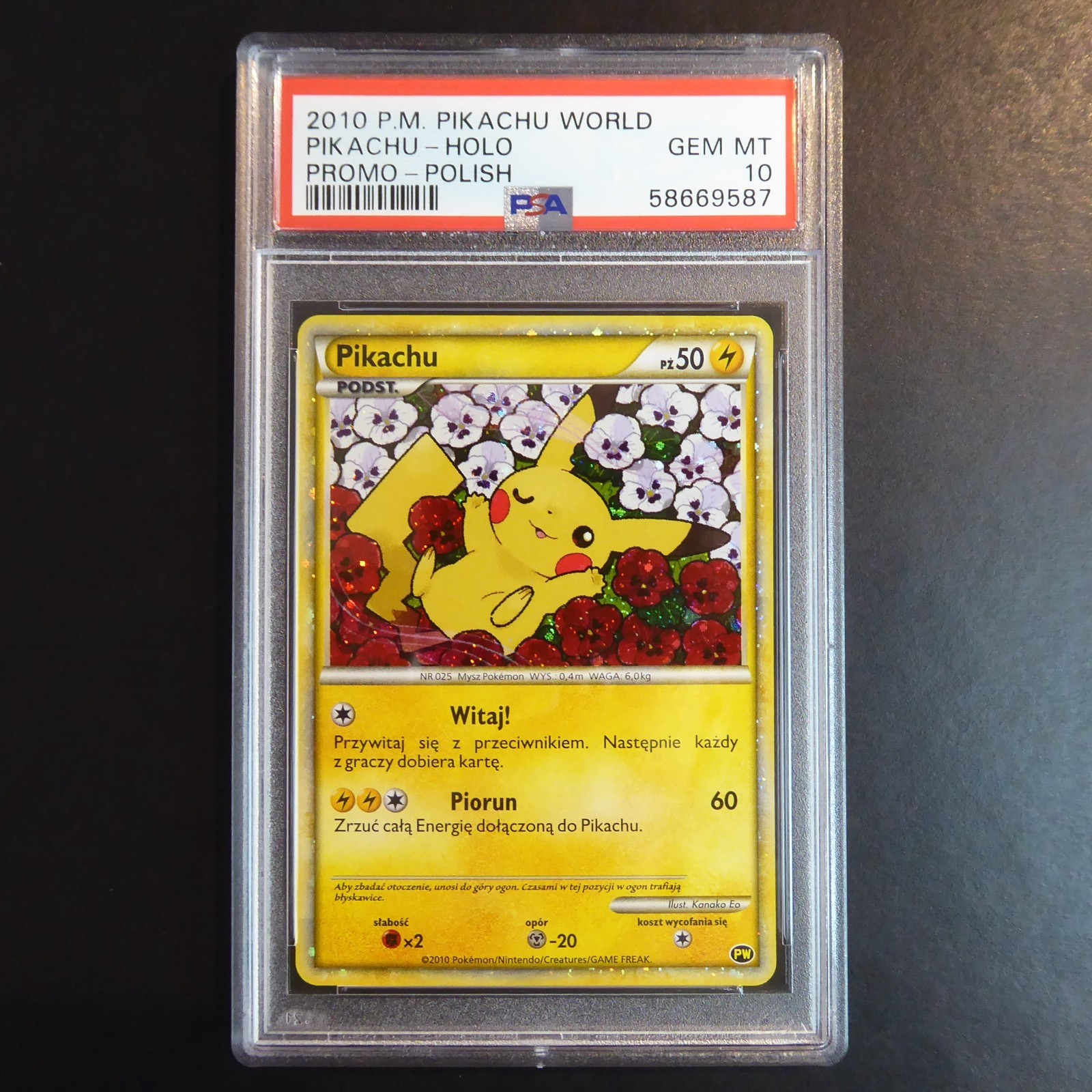 PSA 10 Polish Pikachu World Holo Pokemon Japanese Promo 2010 Gem Mint PSA 10 Polish Pikachu World Holo Pokemon Japanese Promo 2010 Gem Mint