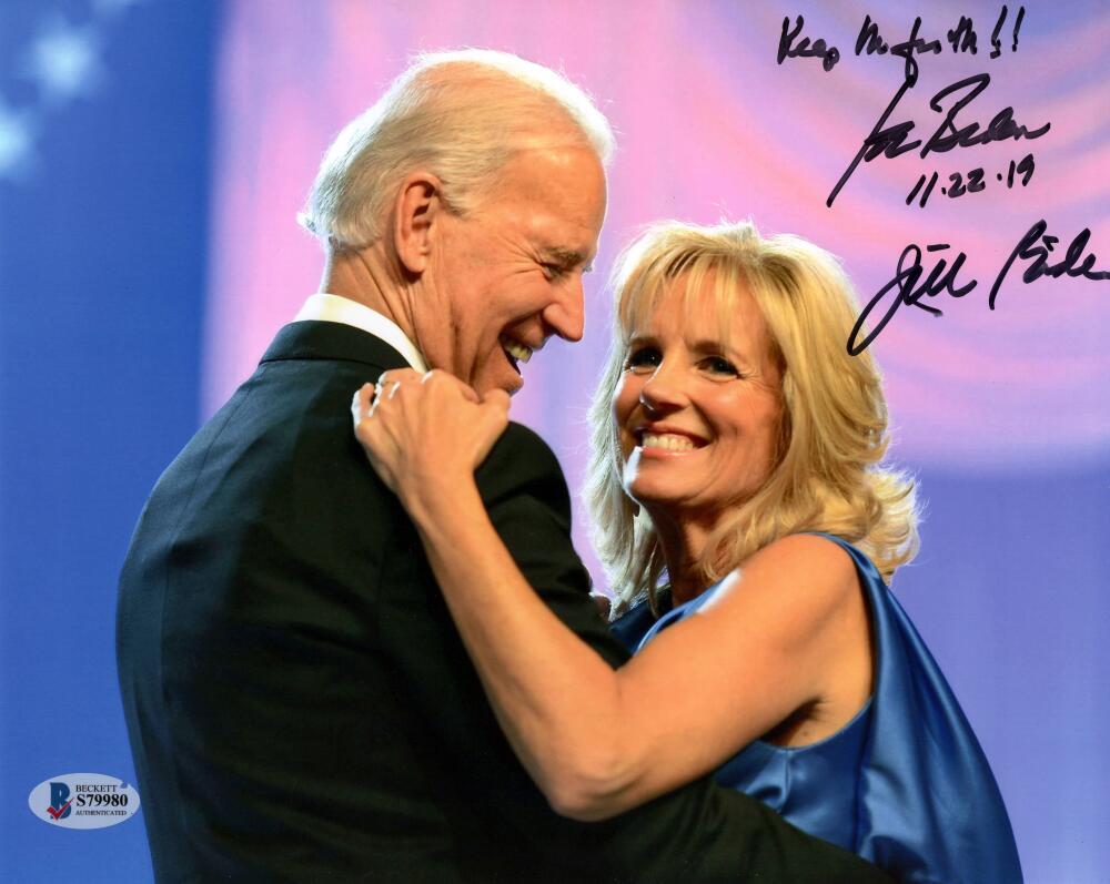 President Joe Biden & FLOTUS Jill Biden Signed Autograph 8x10 Photo Beckett COA President Joe Biden & FLOTUS Jill Biden Signed Autograph 8x10 Photo Beckett COA