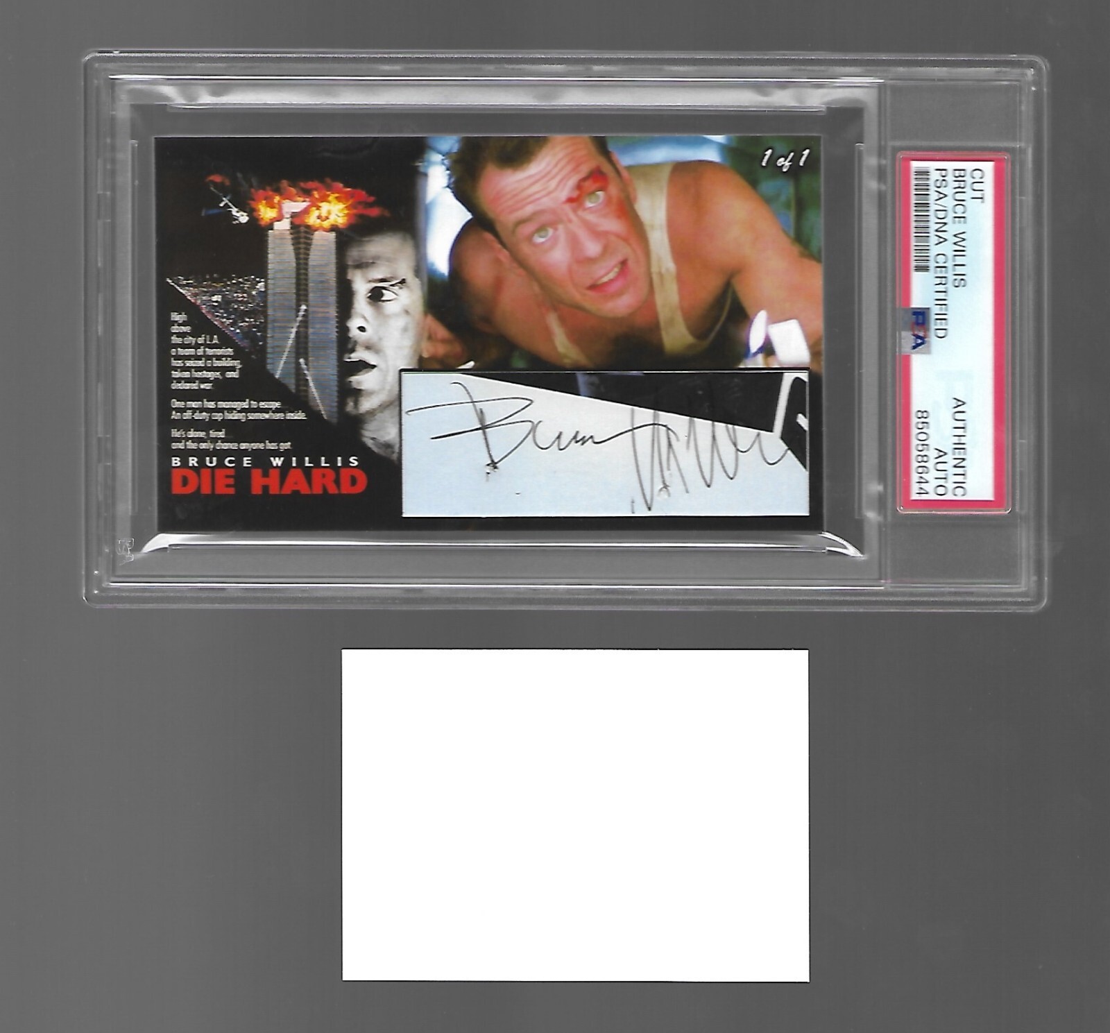 Bruce Willis CUSTOM Jumbo Die Hard Cut Signature Auto Autograph PSA/DNA Cert
