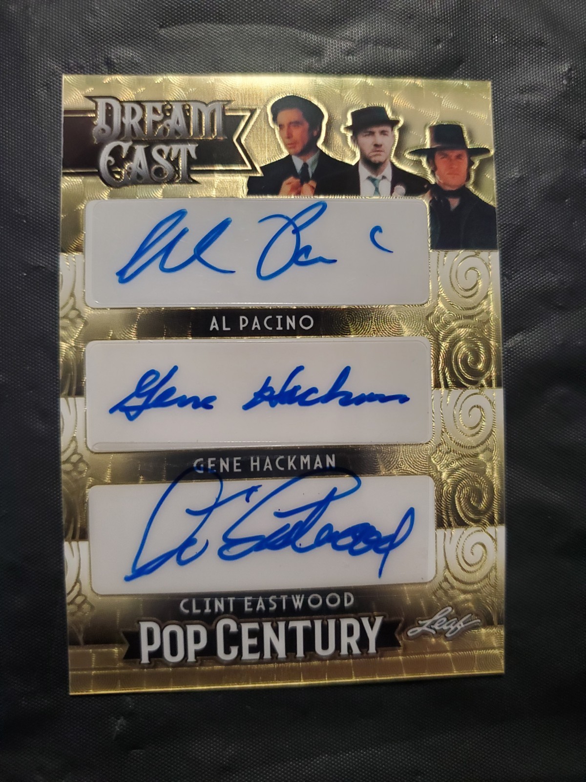 2024 Pop Century CLINT EASTWOOD AL PACINO GENE HACKMAN DREAM CAST GOLD AUTO 1/1 2024 Pop Century CLINT EASTWOOD AL PACINO GENE HACKMAN DREAM CAST GOLD AUTO 1/1
