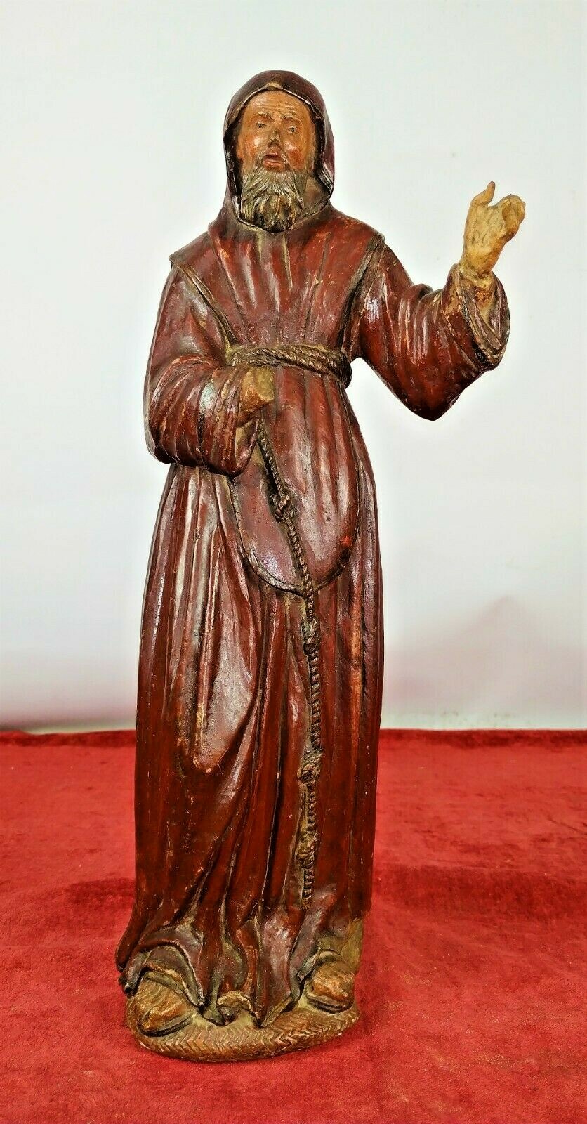 FRANCISCAN SAINT. CARVED AND POLYCHROME ALABASTER. SPAIN. XVI-XVII FRANCISCAN SAINT. CARVED AND POLYCHROME ALABASTER. SPAIN. XVI-XVII